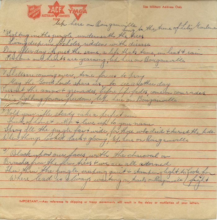 Image of Letter from New Britain c. 1945